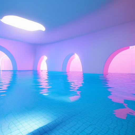 05175-2461398262-((scrpoolrooms) arches lit with blue and pink neon lights, white walls, reflection, rtx, octane render.png